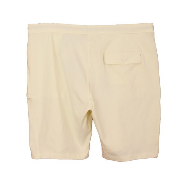 JEFF Nordstrom Men's Athletic Shorts XL Knit Stretch Hidden Drawstring Ivory B17 - Picture 2 of 5